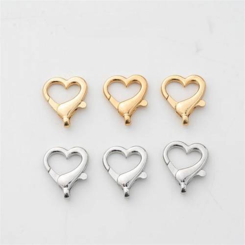 10pcs 26X21mm Metal Heart Lobster Clasp Charms Carabiner for Bracelet Jewelry Findings Key Chain DIY Making Accessories Supplies