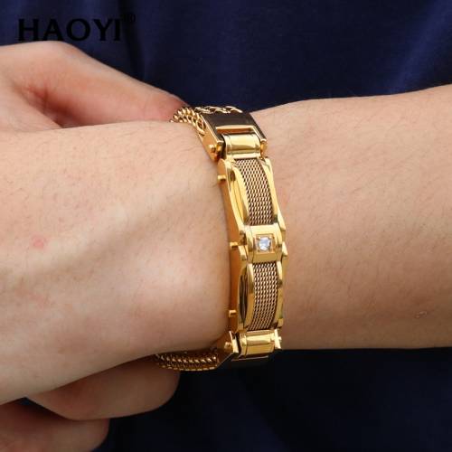 13MM Men‘s Bracelets Fashion Best Friends Bracelet Men With Magnet Clasp Male Jewelry Gold Stainless Steel Mens Bracelets 2020