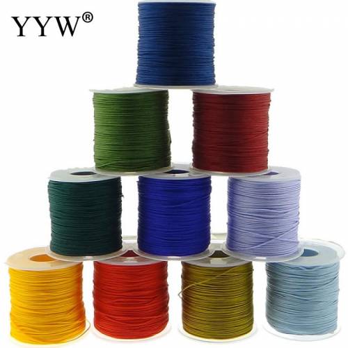 2021 1MM 100Yards/roll Macrame Rope Satin Rattail Nylon Cords/String Kumihimo Chinese Knot Cord DIY Bracelet Jewelry Findings
