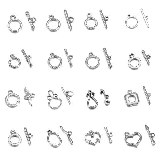 3set/lot 16 Style Stainless Steel OT Clasps Connectors for DIY Bracelet Necklace Jewelry Findings Making Supplies Accessories