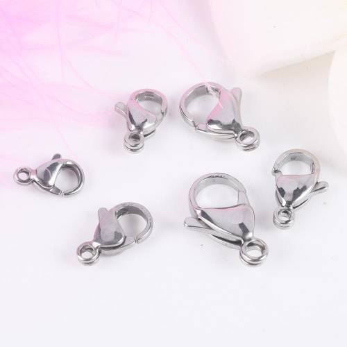 40Pcs/Lot Stainless Steel Lobster Clasp Hooks for Necklace Bracelet Chain DIY Fashion Jewelry Findings