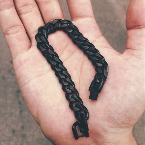 Black Bracelet 2022 Men‘s Accessories Cuban Hip Hop Bracelet Chain Stainless Steel Men‘s Chain Gift Vintage Bracelet Jewelry