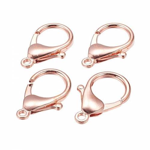 NBEADS 5 PCS Rose Gold Color Alloy Lobster Claw Clasps - Curved Bracelet Necklace Lobster Clasps DIY Jewelry Fastener Hook for Jewelry Making Supplies