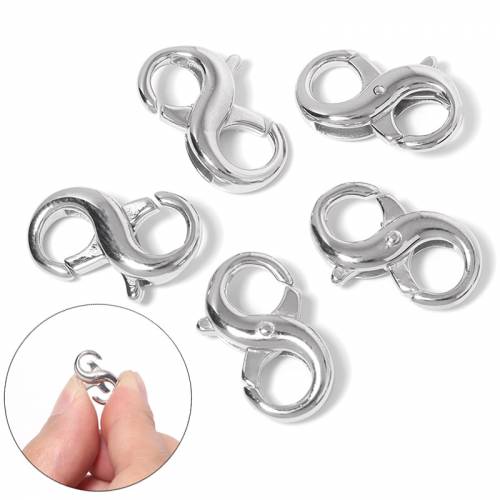 Stainless Steel 8 Shape Double Head Clasp Hooks For Necklace&Bracelet Chain DIY Fashion Jewelry Findings End Buckle DIY Necklace