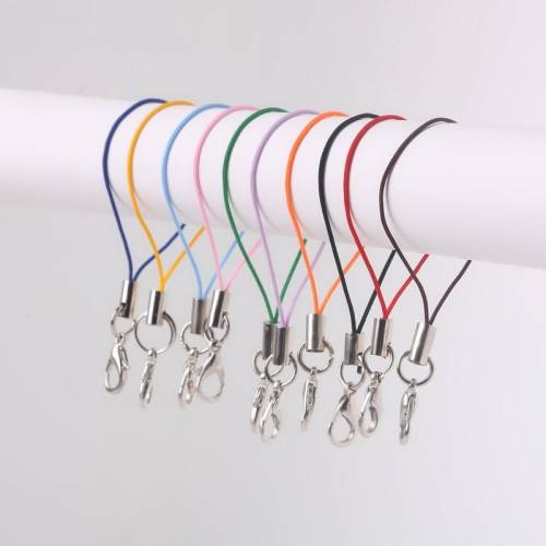 Wholesale 30PCs Cell Phone Fashionable Lanyard Strap Cords Mobile Lobster Clasp Hook Jewelry Findings cords FXQ008-01