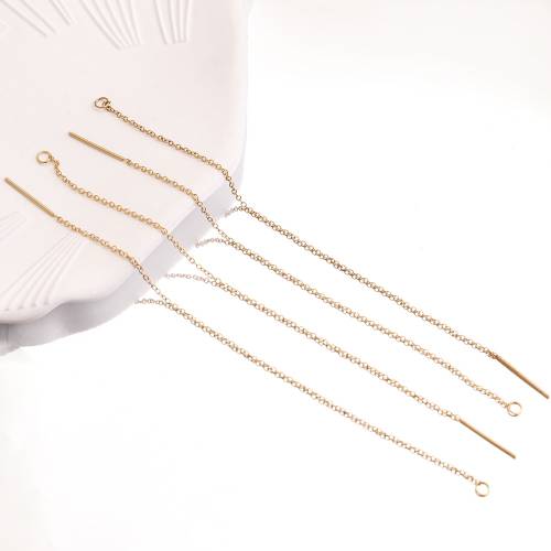 10pcs 8 13cm Gold Plated Stainless Steel Long Chain Ear Line Earrings for DIY Drop Dangle Earrings Jewelry Making 18K wholesale
