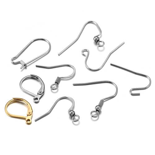20-50pcs Stainless Steel Not Allergic Earring Hooks Earrings Clasps Earwire Connectors For DIY Jewelry Making Findings Supplies
