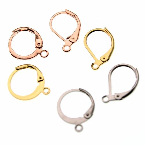 20pcs/lot Stainless Steel French Earring Hooks Hypo Allergenic Ear Hooks Ear Wires For DIY Earrings Jewelry Making Accessories