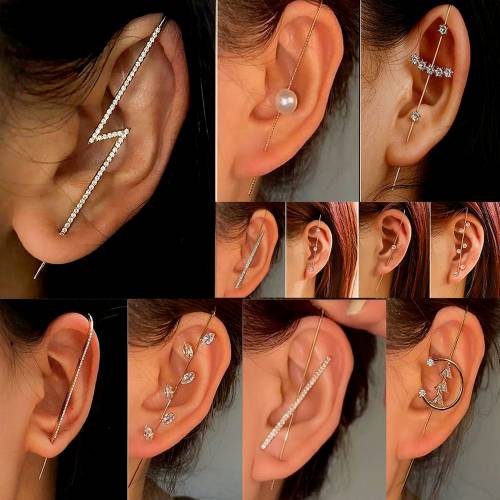 22 Styles Needle New Earrings 2021 Trend For Women Simple Earring Zircon Ear Hooks Piercing Earring Korean Fashion Ear Ring