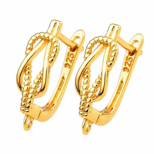 4 Colors DIY Earring Findings Earrings Clasps Hooks Wholesale Fashionable Hollow Design Women‘s Earrings Jewelry Making Supplies