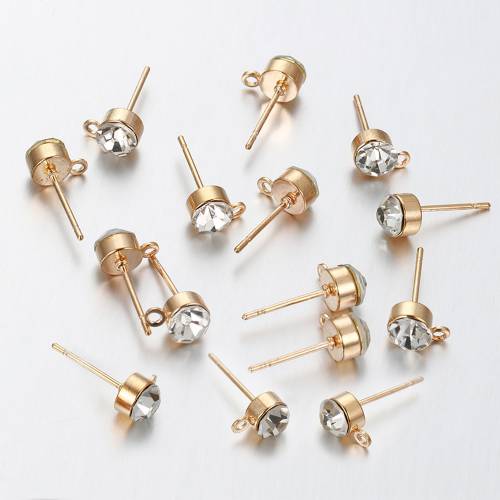 50pcs 15x5mm Ear Studs DIY Earring with Brick Earrings Clasps Jewelry Making Components Findings Accessories Hook Earwire
