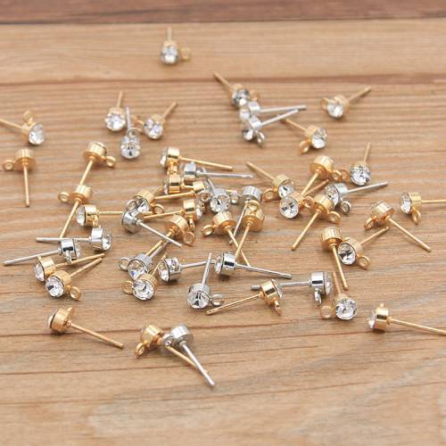 50pcs 6*15mm 2 Color DIY Earring Findings With Brick Earrings Clasps Jewelry Making Accessories Iron Hook Earwire Jewelry