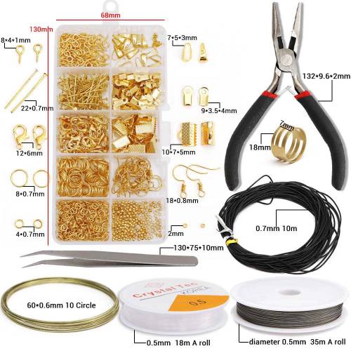 Alloy Accessories Kits Jewelry Findings Earrings Accessories Tools Open Jump Rings Earring Hook Jewelry Making Supplies Kit