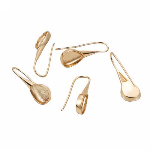 BENECREAT 20 PCS Gold Plated Earring Fish Hook Earrings Teardrop Earrings for DIY Making Findings - 353x115mm