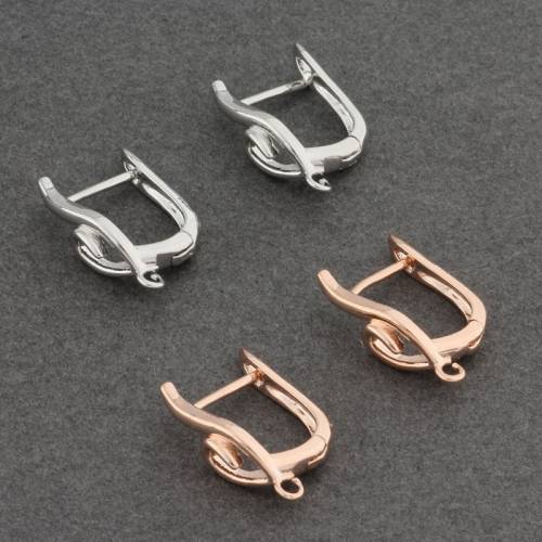 Charm DIY 585 Rose Gold Color Earrings Hook Handmade Jewelry Making Fashion Design Hollow Earring Hook Supplies For Jewelry