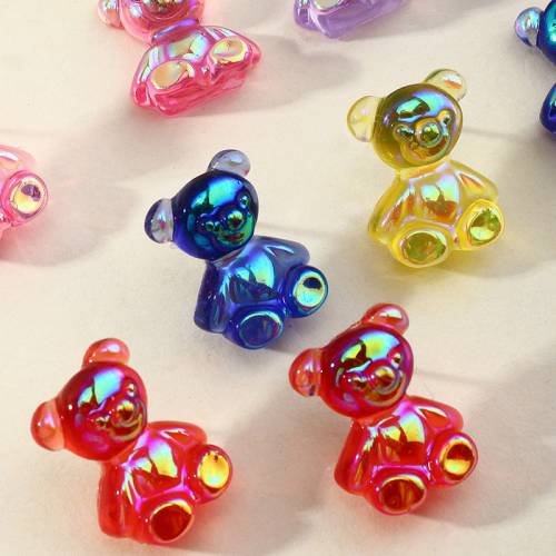 Creative Cute Mini Gummy Jelly Bear Stud Earrings Candy Minimalist Drop Cartoon Design Women Ear Hooks Fine Earrings Set Jewelry