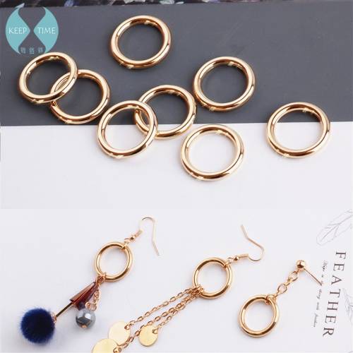 DIY heavy alloy accessories - connectors for jewelry making handmade round minimalist earrings -  jewelry materials