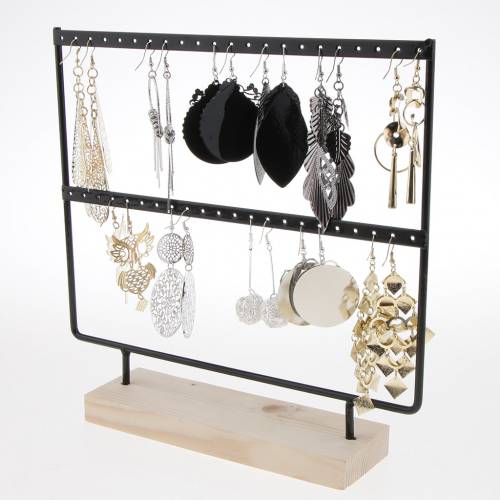 Earring Organizer Jewelry Display Rack Stand - Dangle and Hook Earrings Haning Showcase for Home Decor