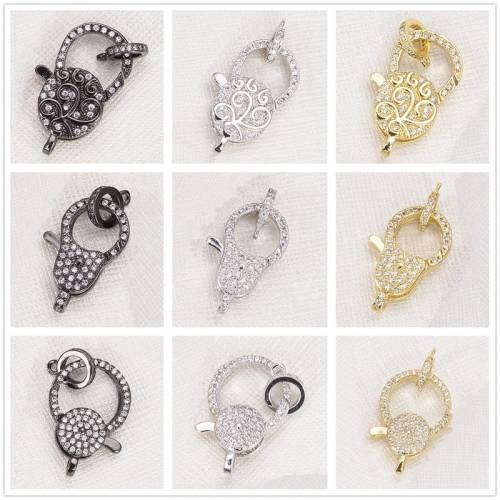 Earrings Wholesale Crystal Lobster Fermoir Clasp Brass Charms Hooks for Women DIY Handmade Necklace Bracelet Jewelry Accessories