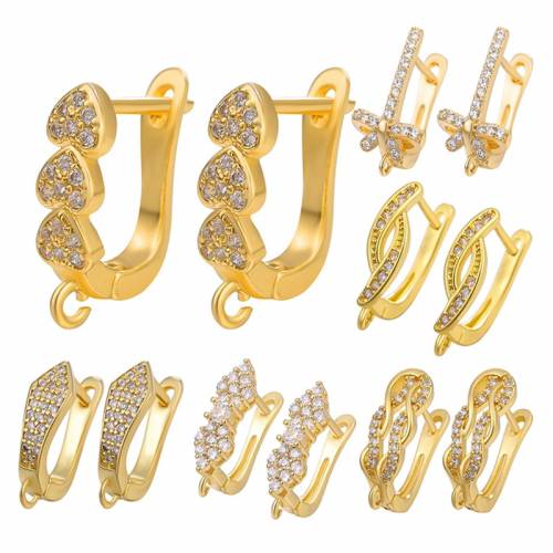 Juya Hand made Basic Bail Earring Hooks Clasps Accessories For DIY Women Fashion Earrings Jewelry Making Supplies Material