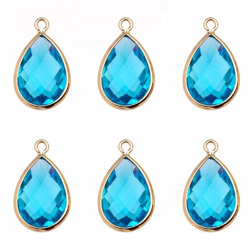 Peixin 6pcs/Lot Colorful Crystal Glass Charm Pendant For Women‘s Earrings DIY Jewelry Making Supplies Accessories Findings