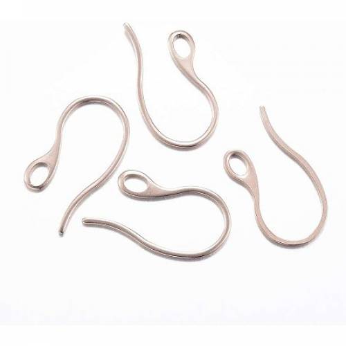 UNICRAFTALE 10pcs Mixed Color Earring Hooks Stainless Steel Ear Wire with Loop Metal Fish Ear Wire for Drop Earrings Jewelry Making 22x115x1mm - Hole...