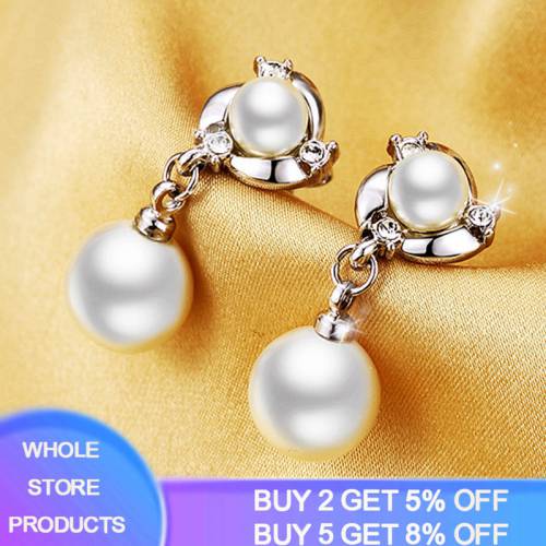 Women Earrings Imitation Pearls Ball Hook Earrings Eardrops Bridal Wedding Party Jewelry aretes de mujer sergi zenskie