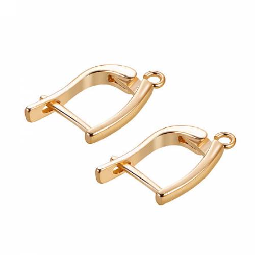 BENECREAT 6 PCS Gold Plated Hoop Earrings for DIY Making Findings - 203x11mm