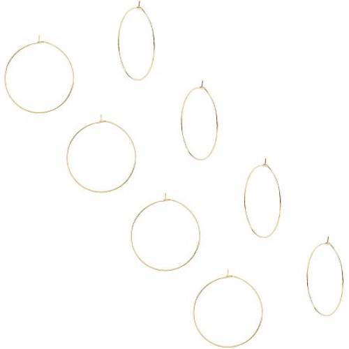 UNICRAFTALE 10Pcs Hypoallergenic Hoop Earring 304 Stainless Steel Wine Glass Charms Ring Earring Findings Hoop Earrings for DIY Women Jewelry Making...