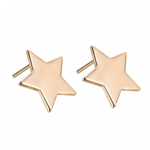 BENECREAT 6 PCS Gold Plated Earring Studs Earring Posts Star Studs for DIY Making Findings