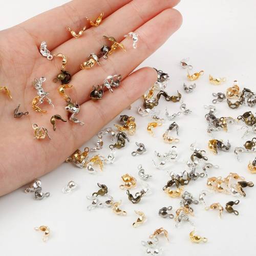 100/200pcs Chain End Clasps Connector Alloy Ball Chains Necklace Crimps Beads Accessories For DIY Jewelry Making Findings