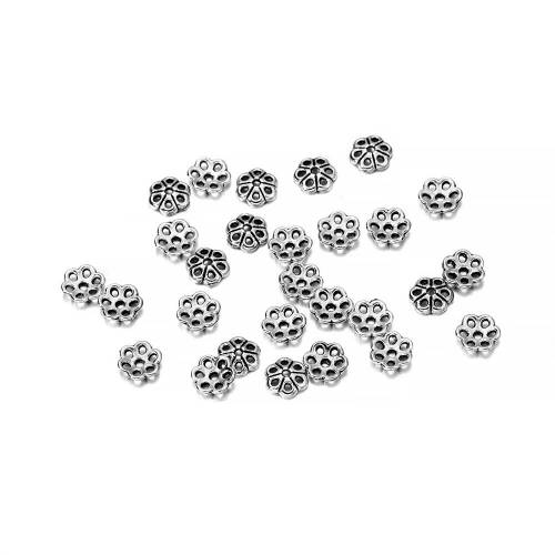 100Pcs 6mm Antique Carved Flower Bead Caps End Receptacle Hollow Out Torus Spaced Apart For DIY Jewelry Making Findings Crafts