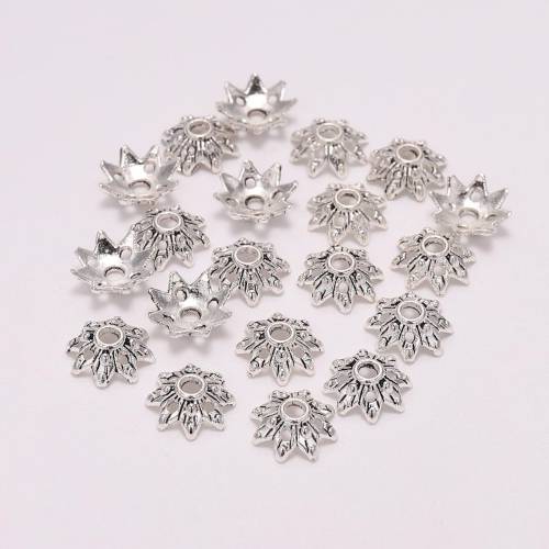 100pcs/Lot 9mm 8 Petals Tibetan Antique Flower Loose Sparer Apart End Bead Caps For DIY Jewelry Making Earrings Wholesale