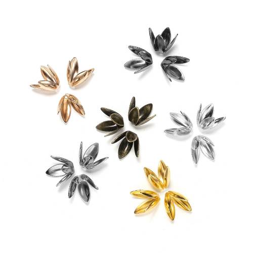 100pcs/lot Bulk Metal Gold Plated Flower Loose Sparer Apart End Bead Caps For Jewelry Making Bracelet Findings Supplies