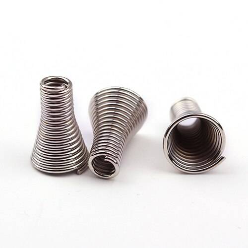 100pcs/lot Rhodium Color Spring Beads 11x65mm Cone End Cap Beads for DIY Jewelry Necklace Making Findings & Components