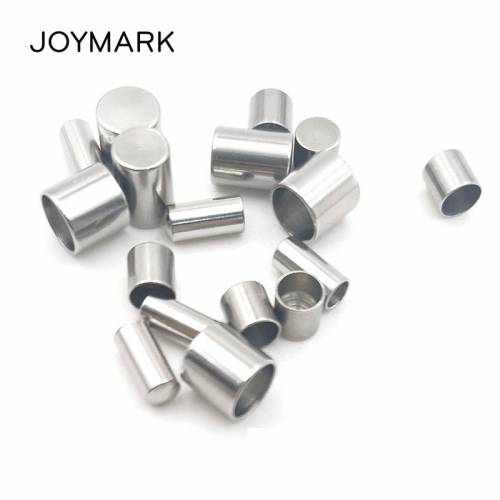 10mm-10mm 17 Sizes Stainless Steel End Caps Leather Rope Round Tail Buckle Flat Cap End Closure DIY Jewelry Accessories BXGA057