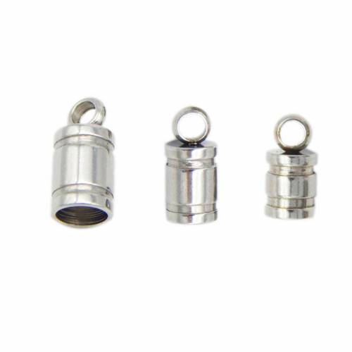10pcs 2/3/4/5/6/8mm Stainless Steel End Caps Round Cord Rope Bracelet&Necklace End Connector For DIY Jewelry Making Findings