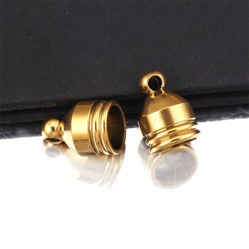 10pcs Gold Stainless Steel Clasps Hooks Cords End Caps Cord 4/5/6/7/8/10mm Jewelry Making Bracelet Necklace DIY Jewelry Findings