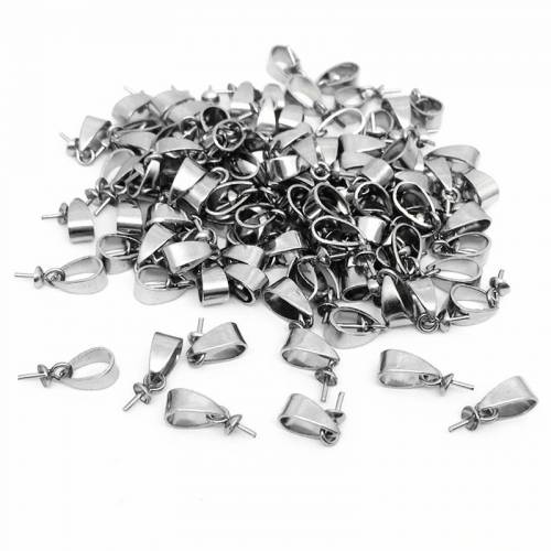 10pcs/lot Stainless Steel Pendant Connectors Bail Caps Screw Eye Bail End Caps for DIY Drilled Jewelry Making Findings Wholesale