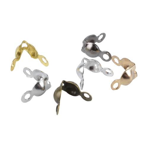 200Pcs/Lot Necklace Bracelet DIY Accessories Ball Beads Chains Connectors Clasps Crimp End Caps For Jewelry Making Supplies