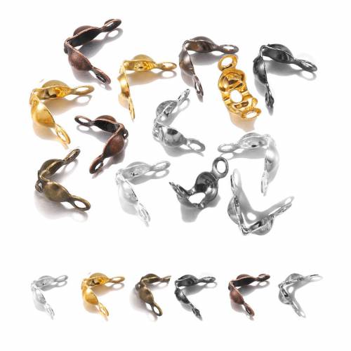 200pcs/lot Necklace End Connector Clasp Caps Accessories Ball Chain Crimps Findings For DIY Jewelry Making Supplies