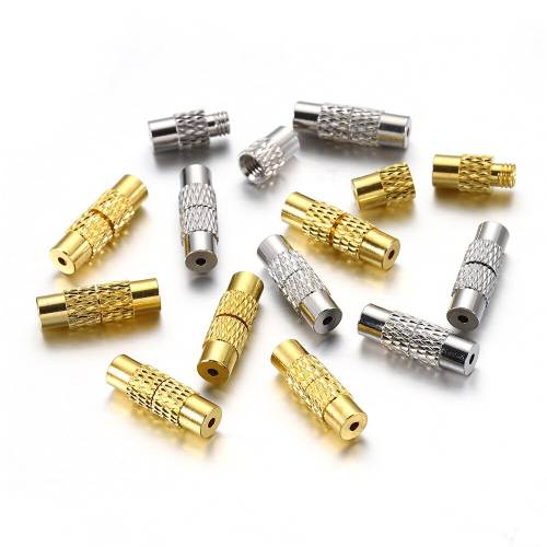 20pcs Screw Twist Clasps 38x13mm Tube Fastener Cord Rope Wire End Caps for DIY Jewelry Making Bracelet Necklace End Connector