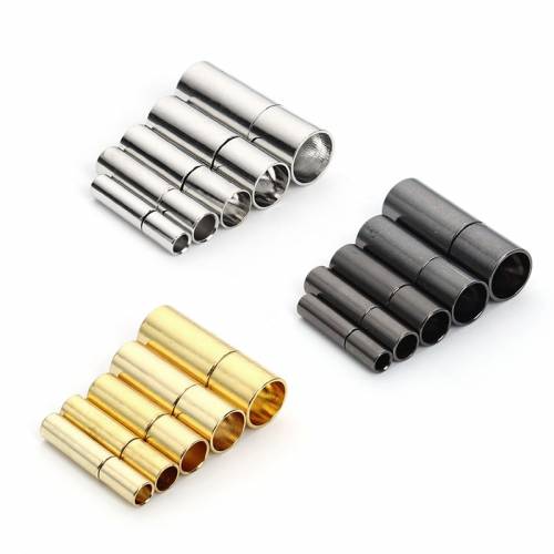 20pcs/lot Gunmetal/Gold/Rhodium Metal End Caps End Clasps Fits 25/2/3/4/5/6mm Round Leather Cord for DIY Jewelry Findings F802