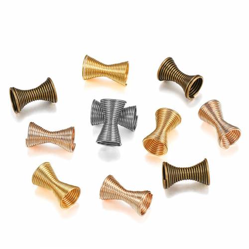 30pcs 7x12mm Metal Spring Funnel Shape Spacer Beads Caps Beading End Caps Bead Stoppers For DIY Jewelry Makings Accessories