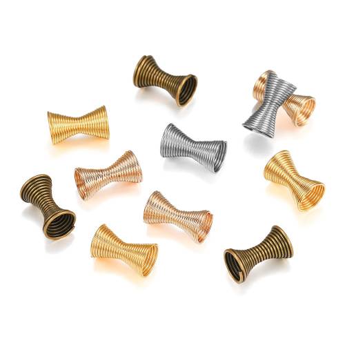 30pcs/lot 7*12mm Metal Spring Beads Caps Funnel Shape Spacer End Caps Cconnector Stoppers For DIY Jewelry Makings Accessories