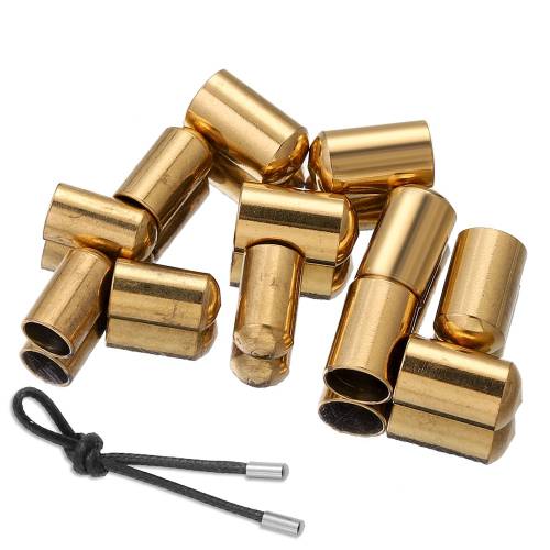 30pcs/lot Stainless Steel end bead caps Leather Cord Clasp Crimp Tips for Necklace Bracelet Connectors Jewelry Making Supplies