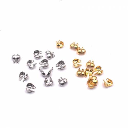 50pcs Gold Tone Stainless Steel End Crimps Beads Tip Fit Ball Chain 15/2/24/32mm Jewelry Making Necklace Bracelet Accessories