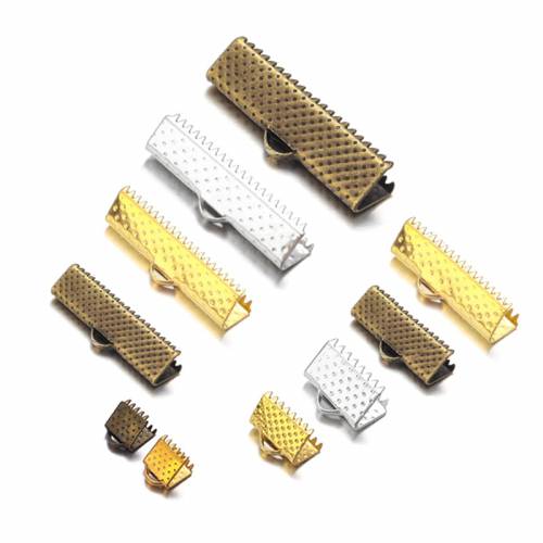 50pcs/Lot Cover Clasps Cord End Caps String Ribbon Leather Clip DIY Bracelet Connector For Jewelry Making Supplies Wholesale