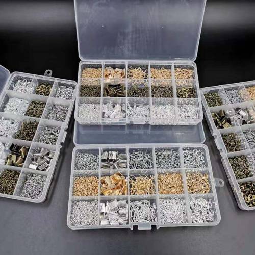 900pcs Mixed Three Color Assorted Jump Ring/Earring Hooks/End Caps/Extend Chain/Lobster Clasps For DIY Jewelry Making Findings