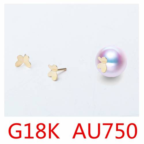 G18K Yellow Gold Tone Beads End Caps butterfly Bead Caps for Jewelry Making Findings DIY Accessories Wholesale Supply